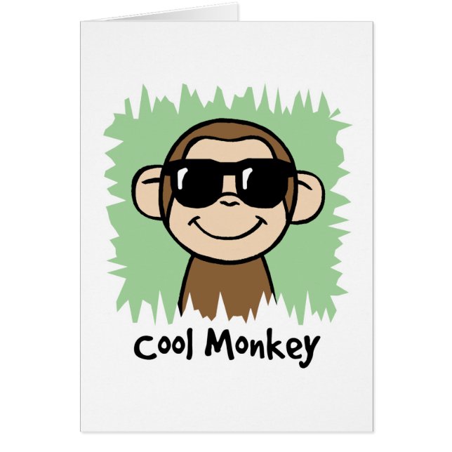 Image de dessin animé de singe cool avec des lunet (Devant)