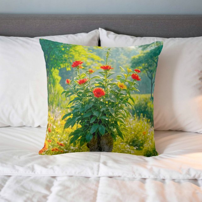 Image de fleur n°1, série florale, coussin de jeté (Créateur téléchargé)