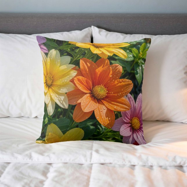 Image de fleur n° 27, série florale, coussin jeté (Créateur téléchargé)