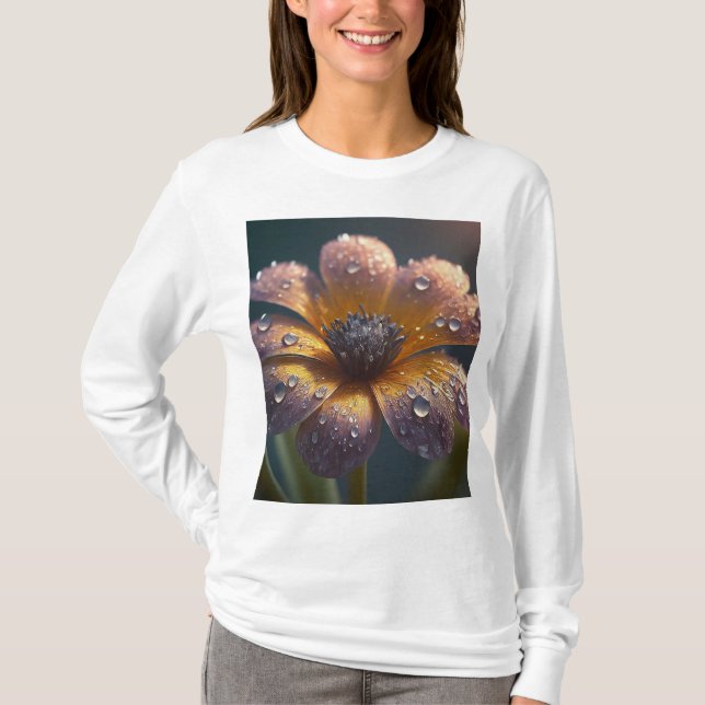 Image de la fleur" T-shirt à manches complètes pou (Devant)