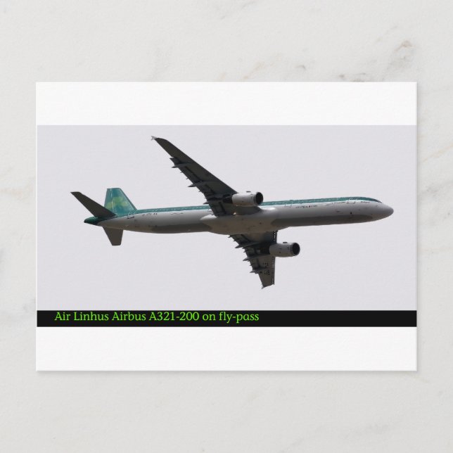 Image de l'avion Airbus pour carte postale (Devant)