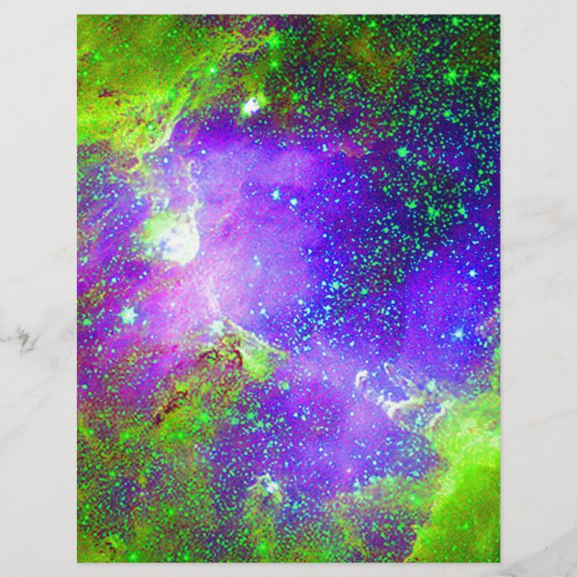 image de l'espace Galaxy violet et vert Nebula. (Devant)