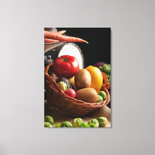 Image de nourriture du marché frais sur toile (Recto)