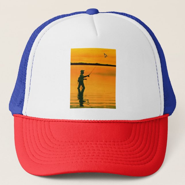 Image de pêche en vol pour Casquette de camion (Devant)