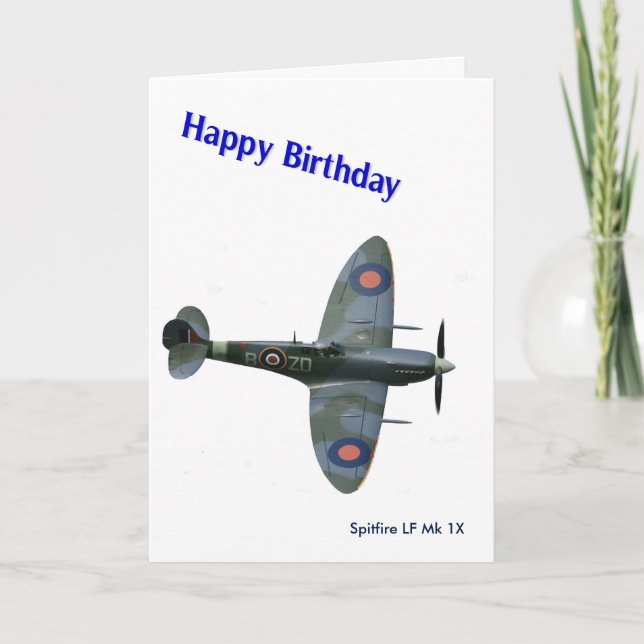 Image de Spitfire Aircraft pour carte de voeux d'a (Devant)