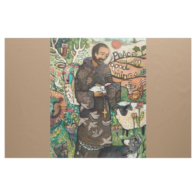 Image de St. Francis sur tissu (Yard)