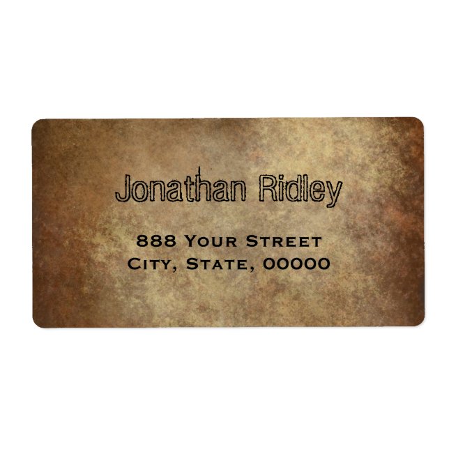 Image de texture de cuivre Expédition Étiquettes (Devant)