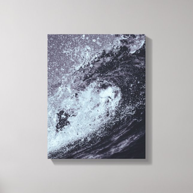 Image de vagues océaniques sur toile (Recto)