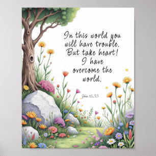 Image de verset biblique Jean 16:33 Affiche