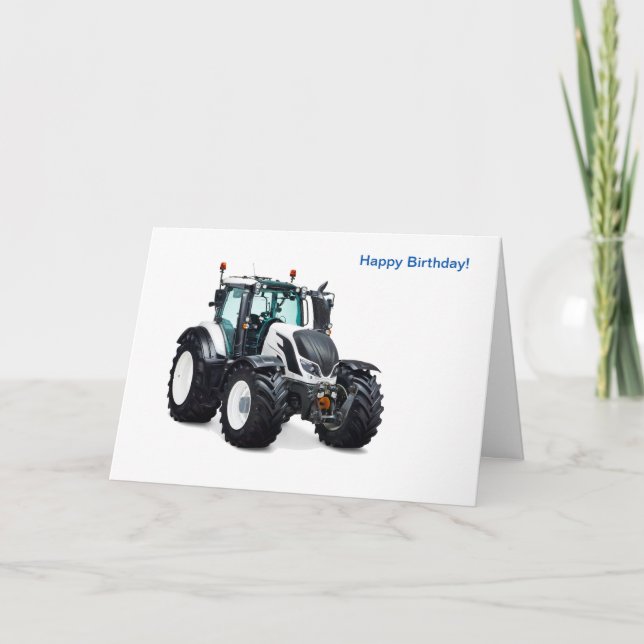 Image du tracteur pour la carte de voeux d'anniver (Devant)
