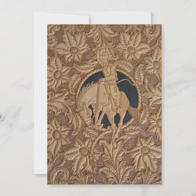 Image en cuir personnalisé sur invitation (Devant)