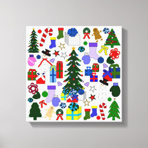 Image en toile de Noël enveloppée