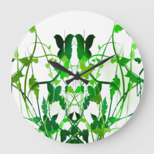Image Feuille verte pour horloge murale acrylique