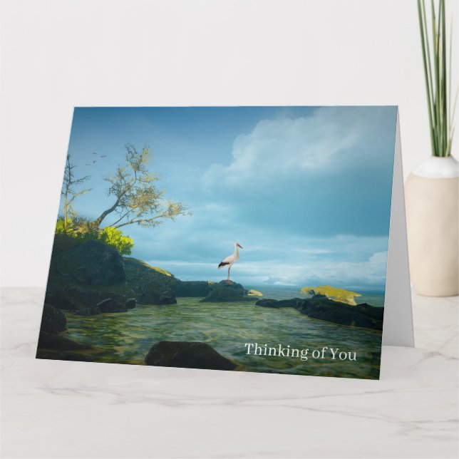 Image Heron gris pour la carte Get Well (Devant)