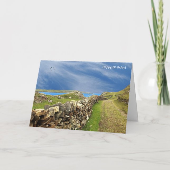 Image irlandaise pour carte de voeux d'anniversair (Devant)