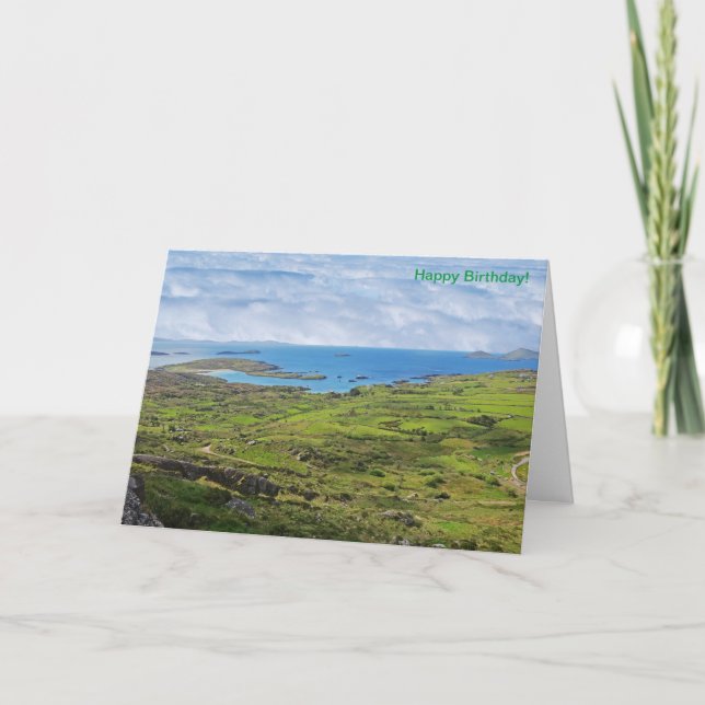 Image irlandaise pour carte de voeux d'anniversair (Devant)
