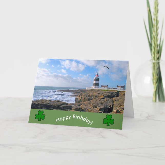 Image irlandaise pour carte de voeux d'anniversair (Devant)