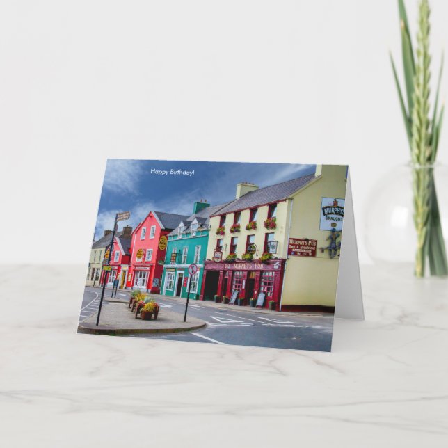 Image irlandaise pour carte de voeux d'anniversair (Devant)