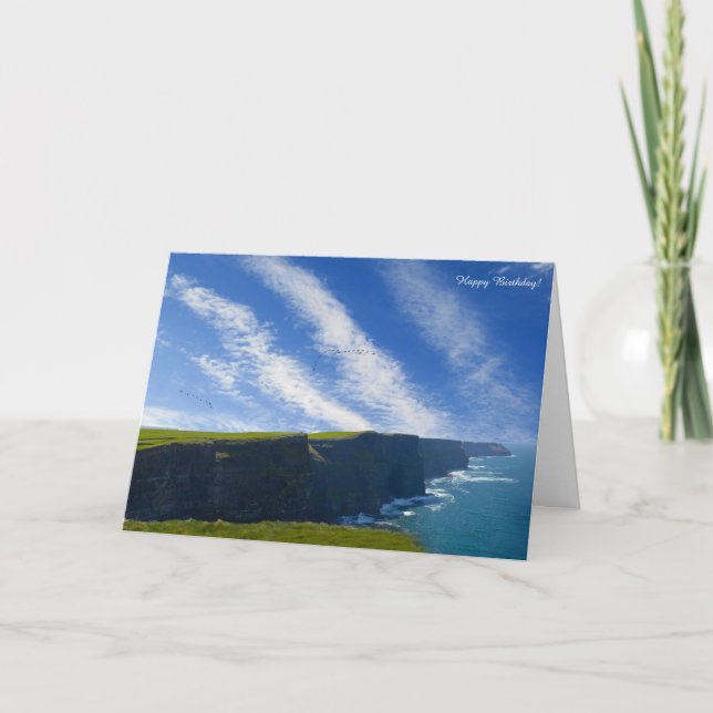 Image irlandaise pour carte de voeux d'anniversair (Devant)