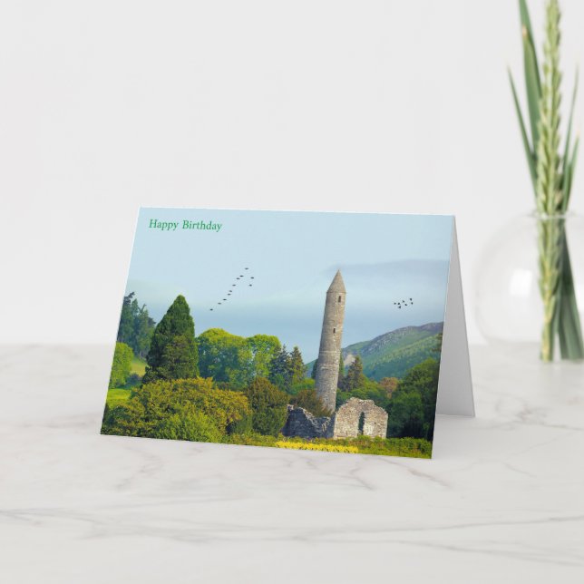 Image irlandaise pour carte de voeux d'anniversair (Devant)