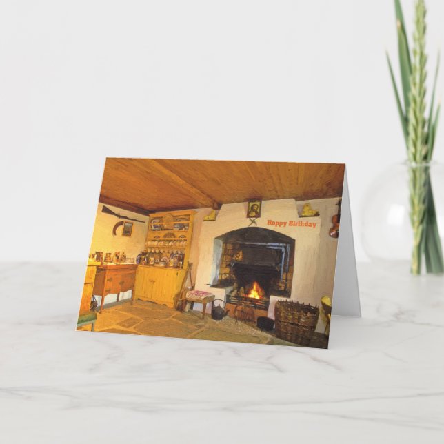 Image irlandaise pour carte de voeux d'anniversair (Devant)