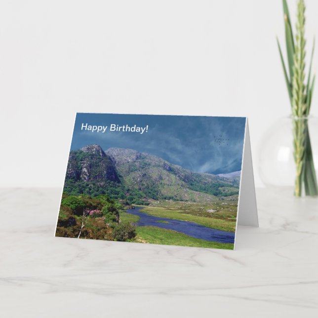 Image irlandaise pour carte de voeux d'anniversair (Devant)