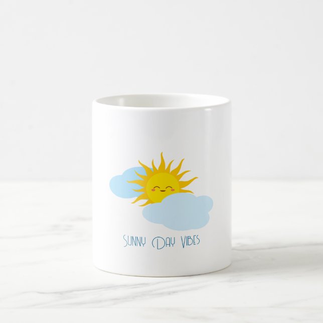 Image mignonne de Sun Smile avec mug texte (Centre)