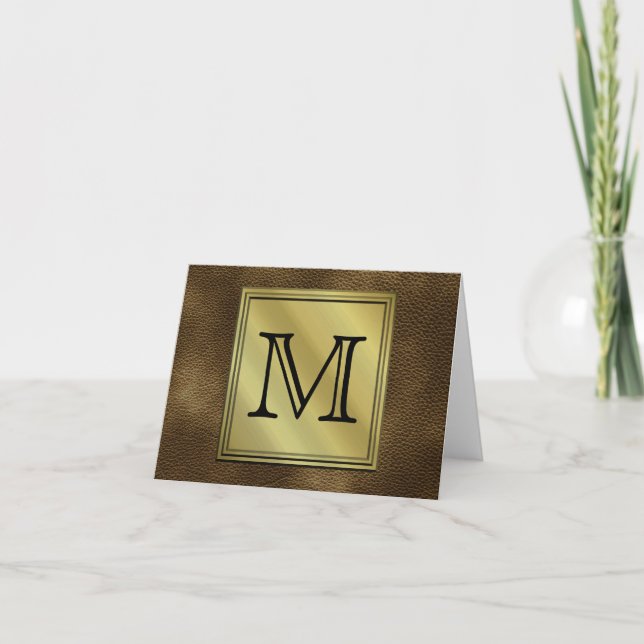 Image Monogramme personnalisée imprimée. Brun. (Devant)
