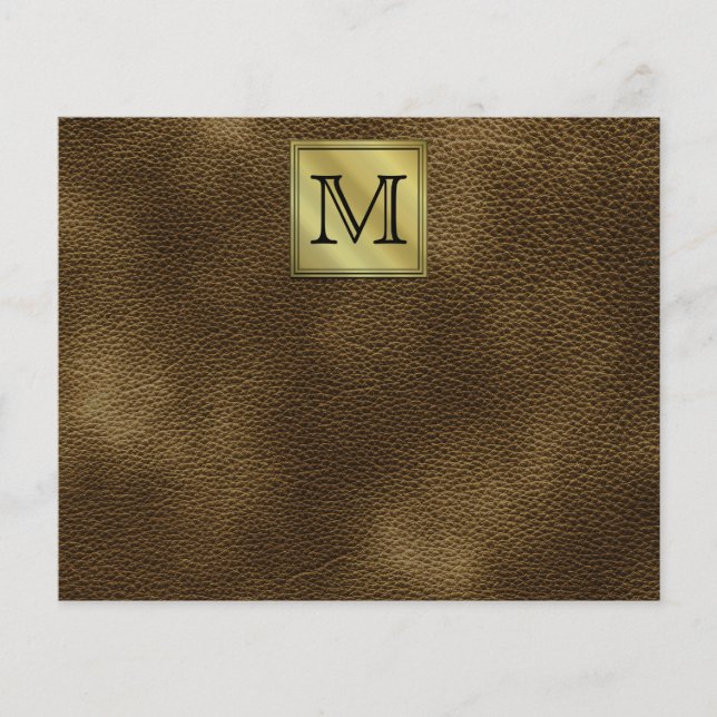Image Monogramme personnalisée imprimée. Brun. (Devant)