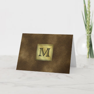 Image Monogramme personnalisée imprimée. Brun.
