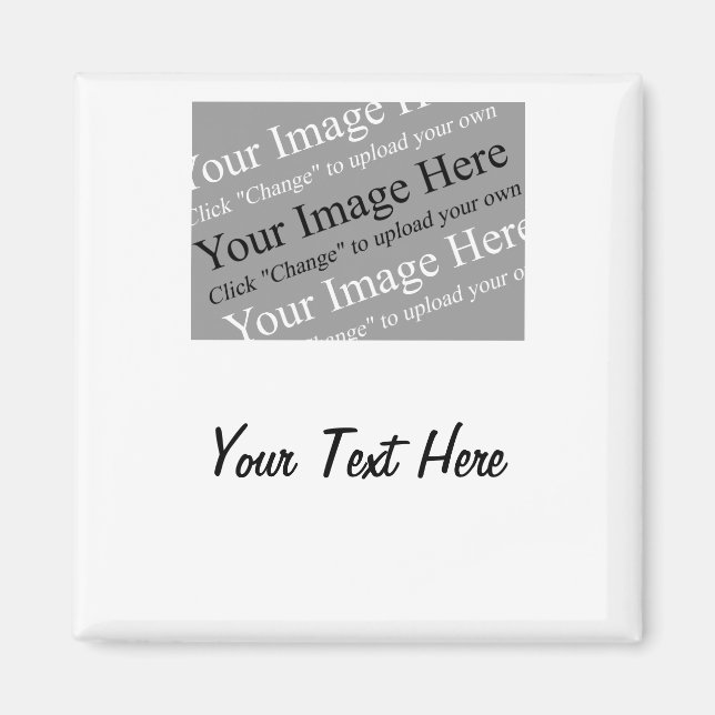 Image personnalisée et Modèle texte pour Magnets (Devant)
