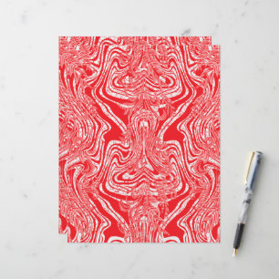 image rouge et blanche d'un motif sur un dos blanc