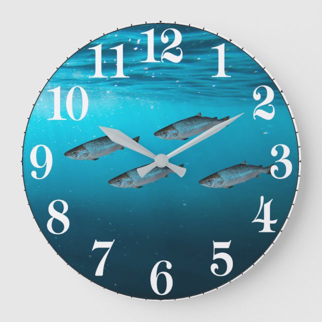 Image saumon pour horloge murale acrylique (Recto)