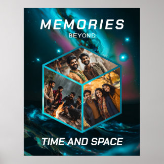 Image spatiale Collage dans une affiche 3D