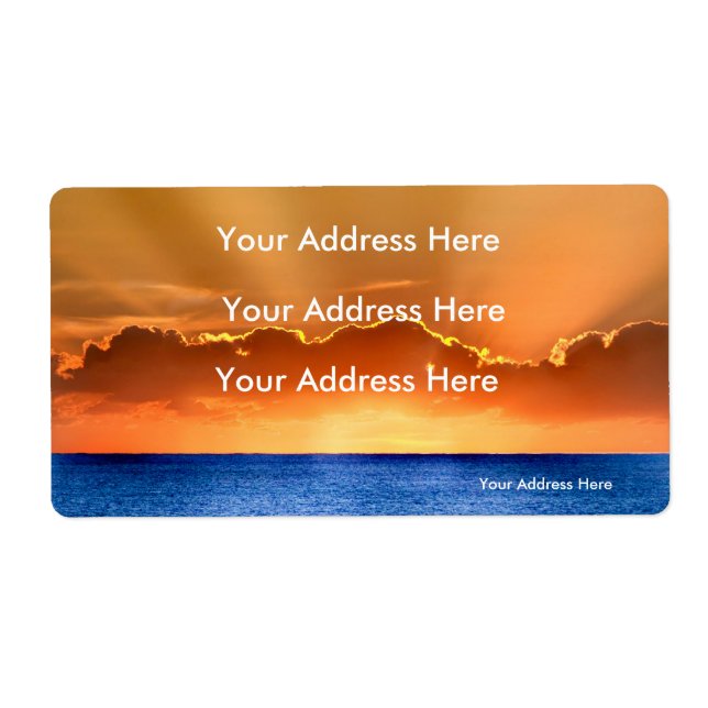 Image Sunrise pour les Étiquettes d'expédition (Devant)