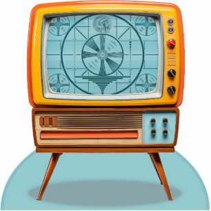 Image TV rétro Cadre Photo Sculpture