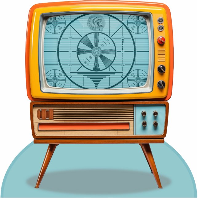 Image TV rétro Cadre Photo Sculpture (Devant)