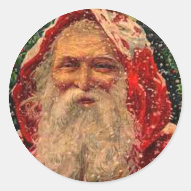 Image vintage inhabituelle Stickers Santa Claus (Devant)