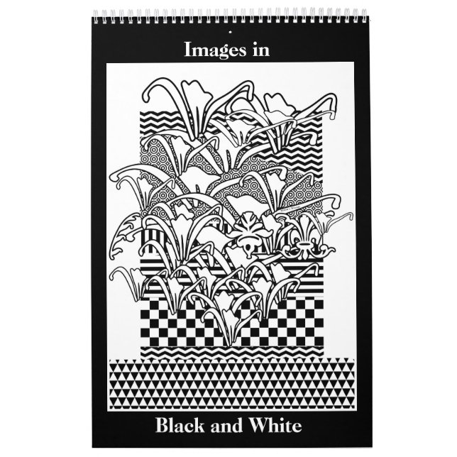 Images dans le calendrier noir et blanc (Protection)