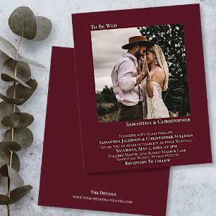 Images minimalistes Bourgogne BUDGET Invitation Ma