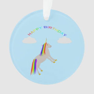 Imaginaire Anniversaire Unicorne Arc en ciel et nu