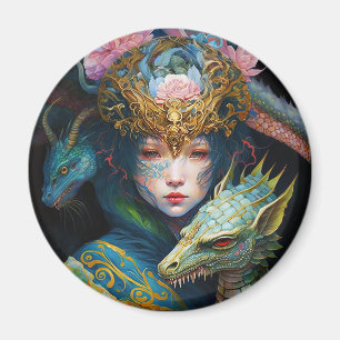 Imaginaire Art Dragon déesse Queen Magnet
