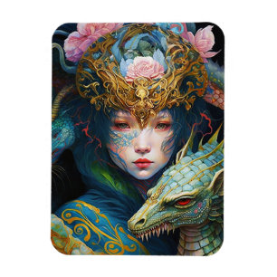 Imaginaire Art Dragon déesse Queen Magnet