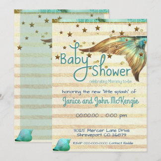 Imaginaire Beach Mermaid Baby shower Invitation
