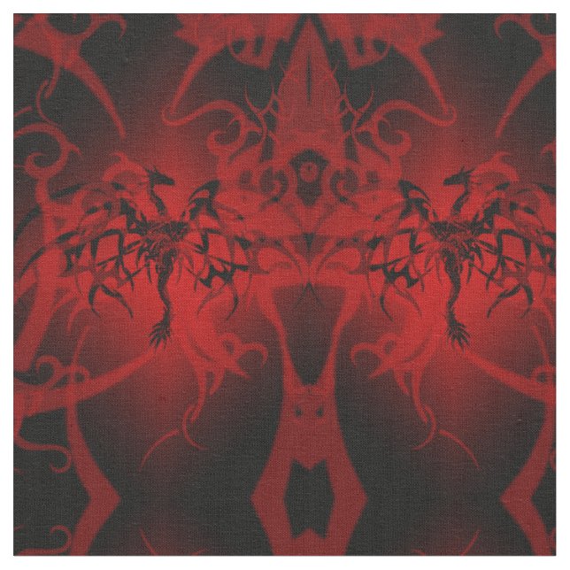 Imaginaire Black Dragons Goth tissu (Fermer)