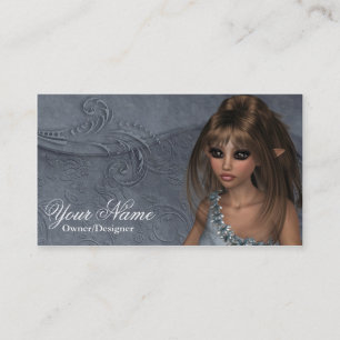 Imaginaire Brunette Fairy Joli Carte de visite