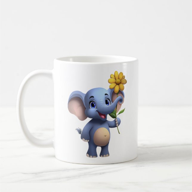 Imaginaire Cartoon Eléphant Mug (Gauche)