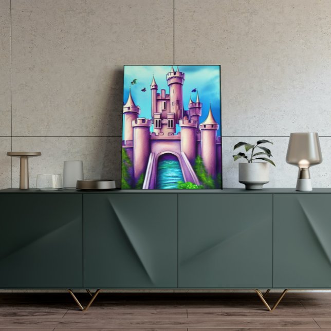 Imaginaire Château Médiéval Peinture Poster (Créateur téléchargé)