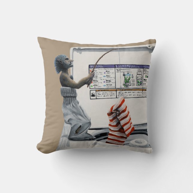 Imaginaire criminel voleur de pêche Coussin d'art  (Recto)