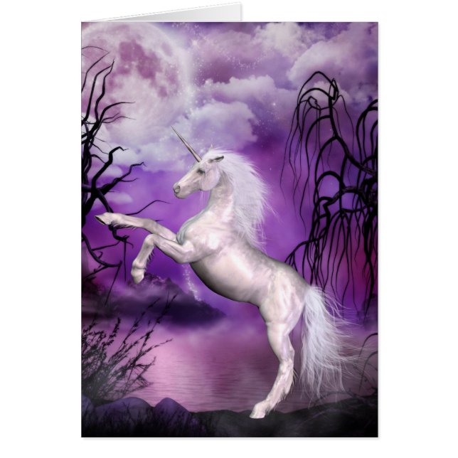 Imaginaire de carte de licorne (Devant)